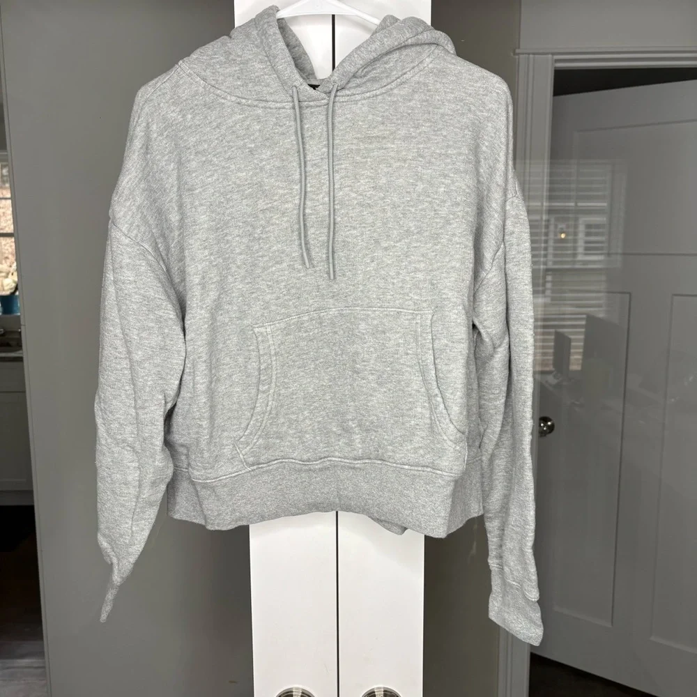 J. Crew Heritage Terry Hoodie Heather Gray